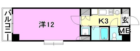 ベルメゾン生石北の間取り画像