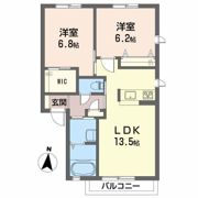 グランマスト滝の宮公園 B棟の間取り画像