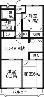 ソレアードAKAGIの間取り画像