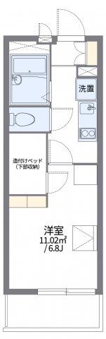 レオパレスクイーンハイツ掛川の間取り画像