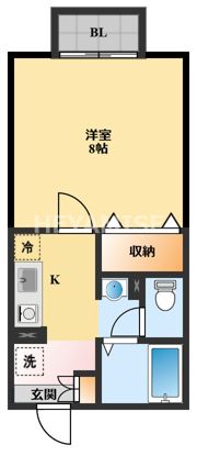 エクレール西三城 A棟の間取り画像
