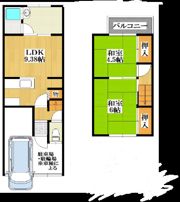 醍醐槇ノ内町貸家の間取り画像