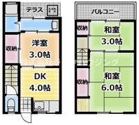 大枝借家（田中文化）の間取り画像