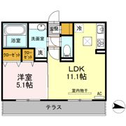 クレール龍田の間取り画像