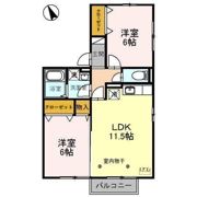 オークスハイムつきぢの間取り画像
