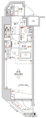 クオリタス蒲田の間取り画像