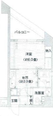 藤和シティスクエア三鷹駅前の間取り画像