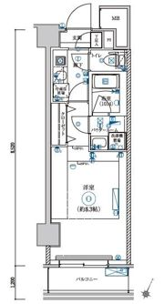 LEXE AZEST横濱関内の間取り画像