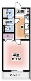 CASA姫里の間取り画像