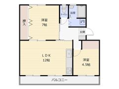 清瀬代田住宅9号棟の間取り画像