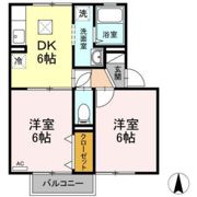 イーストヴィレッジ B棟の間取り画像