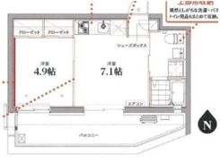COCOCUBE蒲田の間取り画像