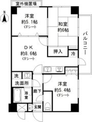 ルート南常盤台の間取り画像