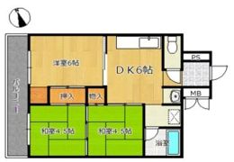 松本第2マンションの間取り画像