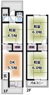 桑才町テラスハウスの間取り画像