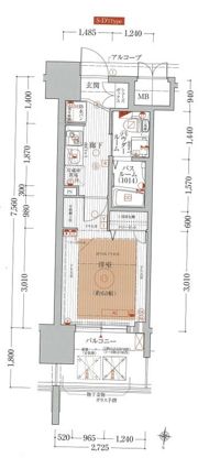 EP梅田・中崎町Ⅲツインマークスサウスレジデンスの間取り画像