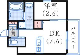 ワコーレヴィータ国香通の間取り画像