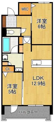 グランドパレス小倉砂津 1102号室の間取り画像