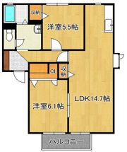 サンヴィレッジ・K A棟の間取り画像