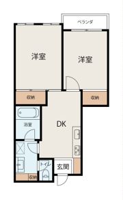 朝日富士見坂マンションの間取り画像