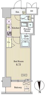 ザ マグノリアガーデン恵比寿の間取り画像