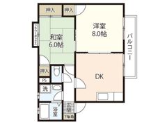 サンライズ矢賀Aの間取り画像