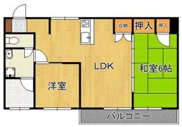リビオン熊西 404号室の間取り画像