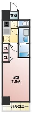 S-RESIDENCE江坂Alegriaの間取り画像