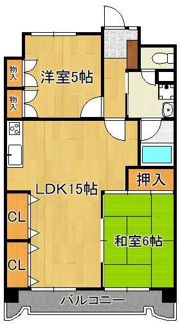 グランドハイツ村上の間取り画像