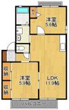 パストラル則松B棟の間取り画像