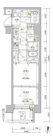 ガリシア錦糸町Ⅳの間取り画像