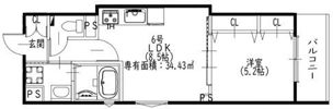 クリエオーレ私市の間取り画像