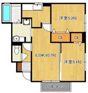 リバーパーク徳吉東 A棟の間取り画像