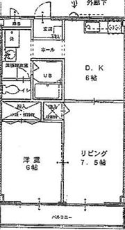 ASJ東小保方ハイツBの間取り画像