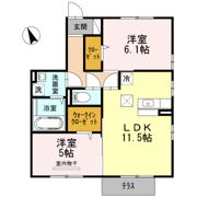 モラン角木Bの間取り画像