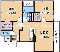 メゾンプラシード Ⅲの間取り画像