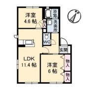 フォンテーヌ 大福 A棟の間取り画像
