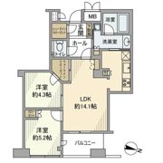 ディーグラフォート大阪N．YタワーHIGOBASHIの間取り画像