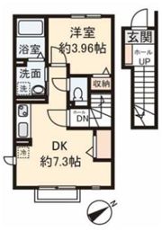 ベルサイズフラット鶴瀬の間取り画像