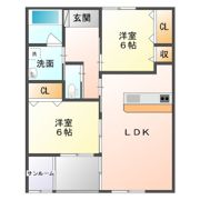 ひまわりハイツB棟の間取り画像
