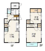 尾長戸建ての間取り画像