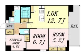 S-RESIDENCE天満橋arの間取り画像