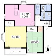 ニューパレス八坂Bの間取り画像