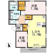 Piccolo Pino 島町 A棟の間取り画像