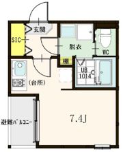 ハーモニーテラス北田辺の間取り画像