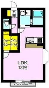 サンライズ矢中の間取り画像