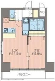 ORSUS新大阪(旧プレジオ新大阪ROUGE)の間取り画像