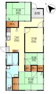 焼山西3丁目3番戸建の間取り画像