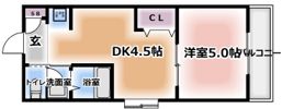 トレビアン天神マンション2の間取り画像