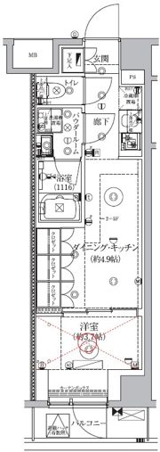 GENOVIA北池袋skygardenの間取り画像